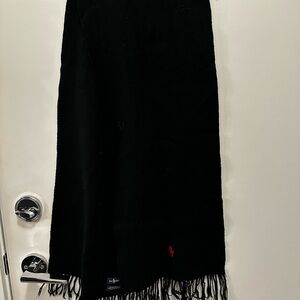 Polo by Ralph Lauren Black Cashmere Scarf